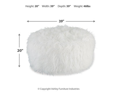 Ottoman oversized Galice white