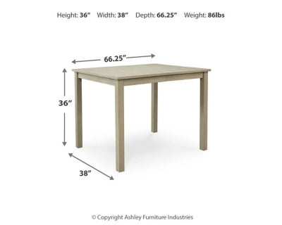 Calmoro Counter Height Dining Extension Table