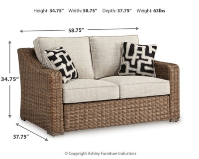 Loveseat de exterior Beachcroft con cojín