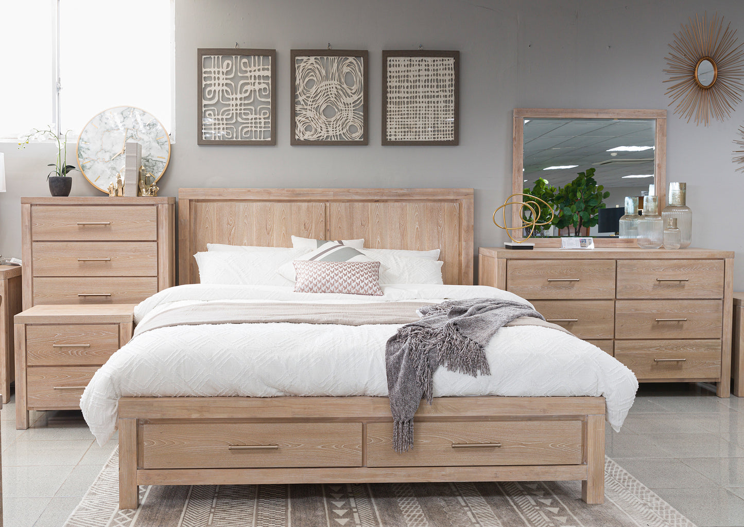 Velador Yalinton 2 cajones - vista 6