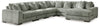 Seccional Lindyn de 6 piezas con chaise longue