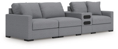 Omaha by Ashley 4-Piece Sectional with Audio Console