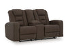 Mayhem Madness Glider Reclining Loveseat with Console