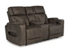 Warrior Peak Power Reclining Loveseat with Console