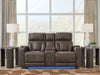 Warrior Peak Power Reclining Loveseat with Console