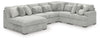 Seccional Snodoodle de 6 piezas con chaise longue