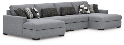Seccional Bealton de 4 piezas con chaise longue doble