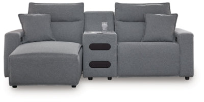 Seccional reclinable eléctrico de 3 piezas ModMax II con chaise longue