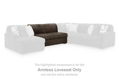 Midnight-Madness Armless Loveseat