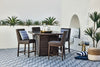 Paradise Trail Outdoor Counter Height Dining Table with 4 Barstools