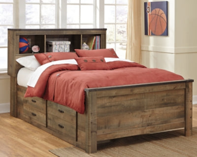 Trinell Full Panel Bed with 2 Storage Drawers