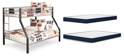 Dinsmore Twin over Full Bunk Bed with Mattresses