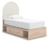 Shapella Twin Upholstered Panel Bed with Storage