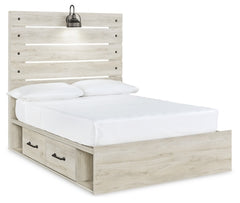 Cama Cambeck de tamaño completo con 4 cajones de almacenamiento