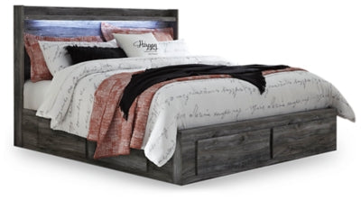 Cama Baystorm King con paneles y 6 cajones de almacenamiento