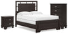 Covetown Full Panel Bed, Chest and Nightstand