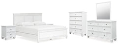 Fortman King Panel Bed, Dresser, Mirror, Chest and 2 Nightstands