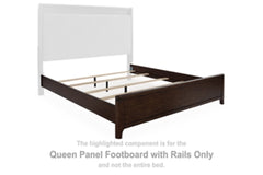 Korestone Queen Panel Footboard with Rails
