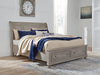 Cama tipo trineo Lettner California King con dos cajones de almacenamiento