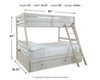 Robbinsdale Twin over Full Bunk Bed with Storage