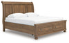 Vandenmore King Storage Sleigh Bed