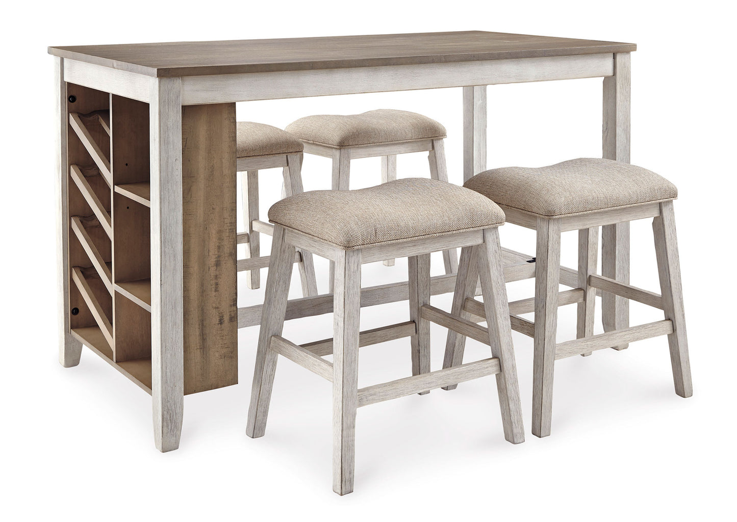 Juego comedor alto Skempton taburetes (5 piezas)