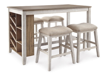 Juego comedor alto Skempton taburetes (5 piezas)