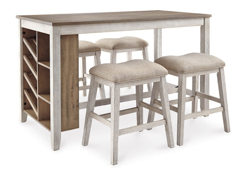 Juego comedor alto Skempton taburetes (5 piezas)