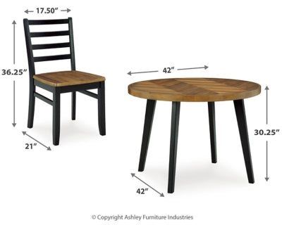 Blondon Dining Table and 4 Chairs (Set of 5)