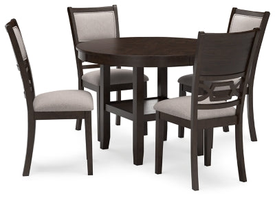 Mesa de comedor Langwest y 4 sillas (juego de 5)