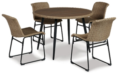 Mesa de comedor de exterior Amaris con 4 sillas