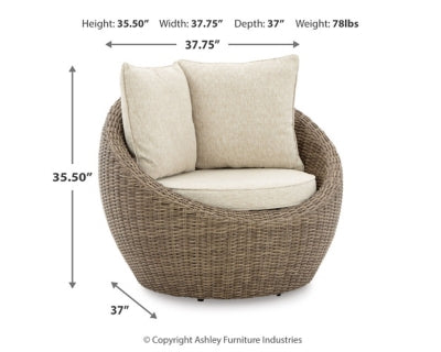 Sillón giratorio Danson con cojín (juego de 2)