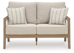 Loveseat de exterior con cojín Hallow Creek