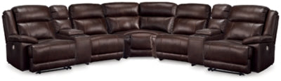 VonKurt 7-Piece Reclining Sectional with 2 Consoles