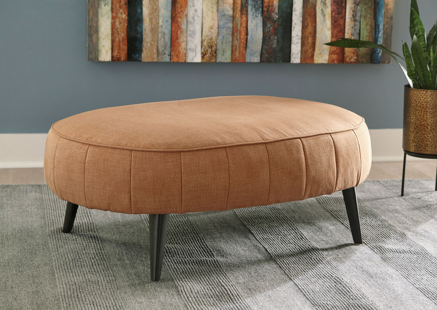 Ottoman oversized Hollyann rust - vista 2