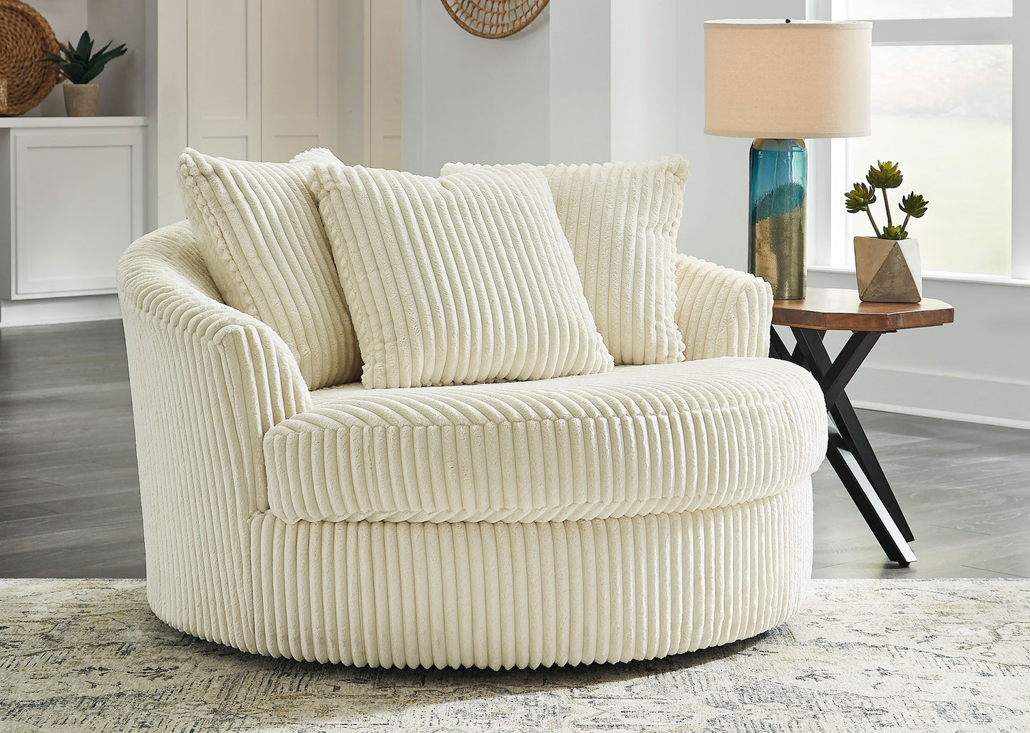 Sofá 1 cuerpo giratorio oversized Lindyn ivory - vista 2