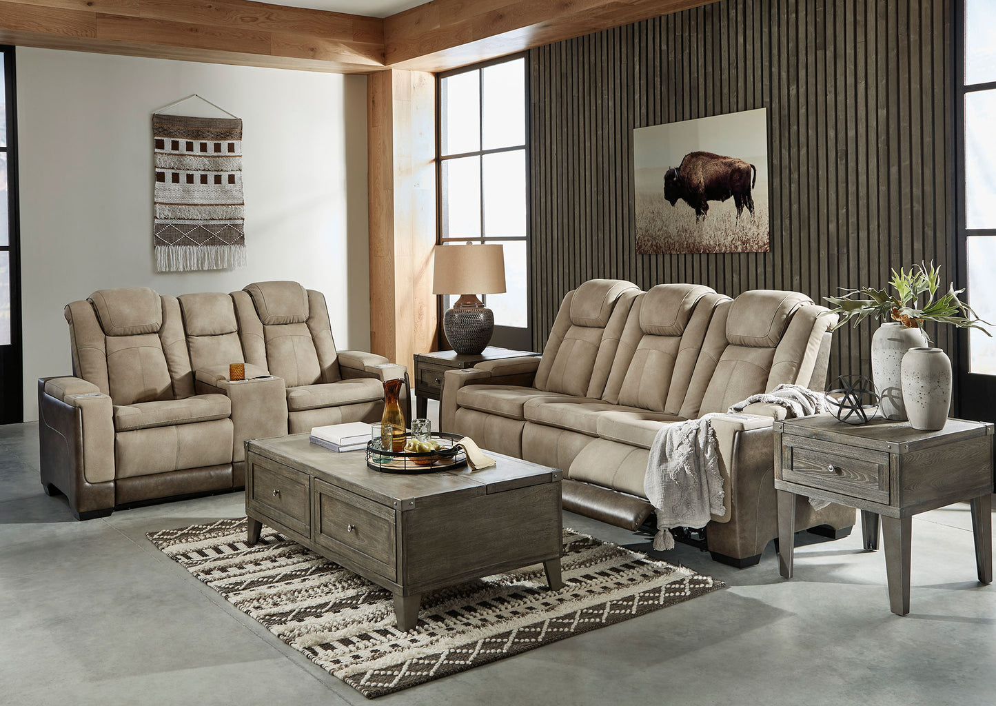 Sofá reclinable 2 cuerpos DuraPella sand - vista 7